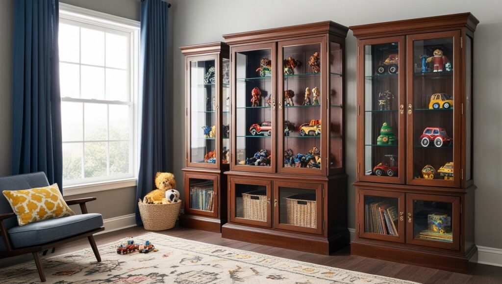 Vintage Curio Cabinets Storage with a Touch of Class