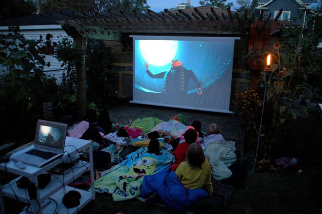 Outdoor Movie Night Outdoor Mother’s Day Ideas