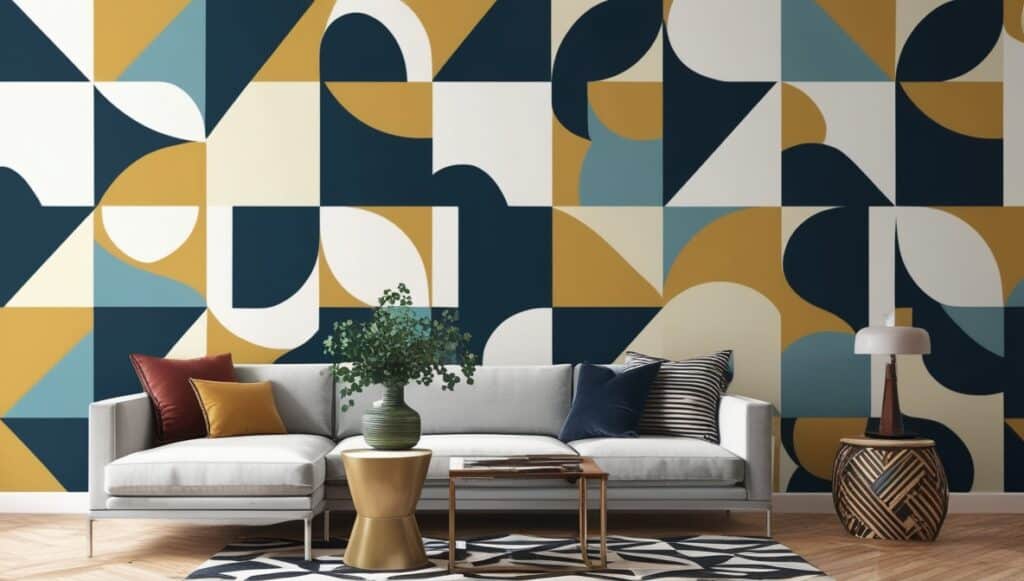 Large Geometric Shapes          
Living Room Wallpaper Ideas