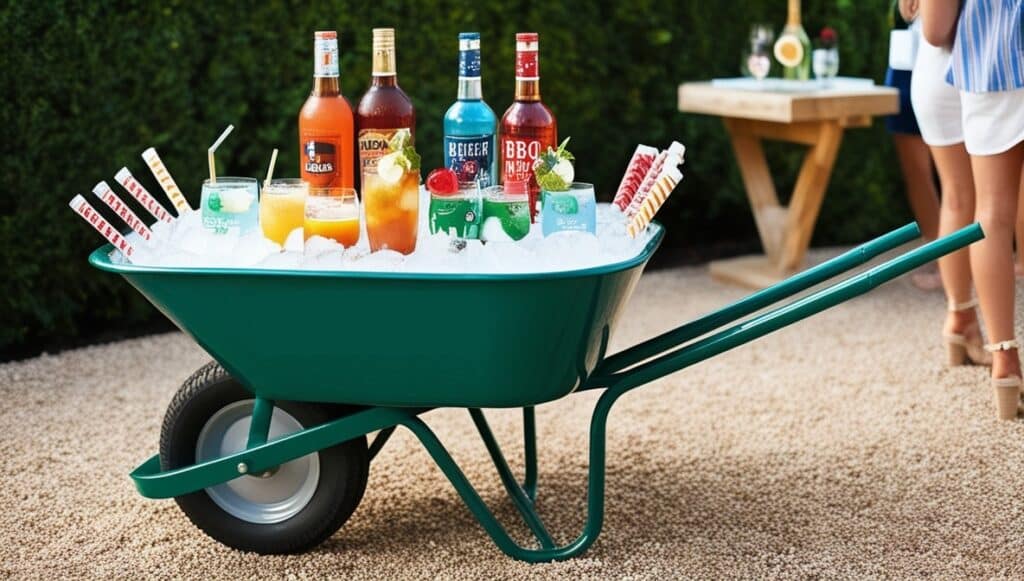 Wheelbarrow Drink Station