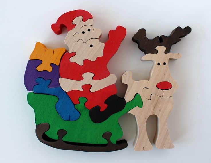 Christmas Wooden Puzzles    Christmas gifts for toddlers