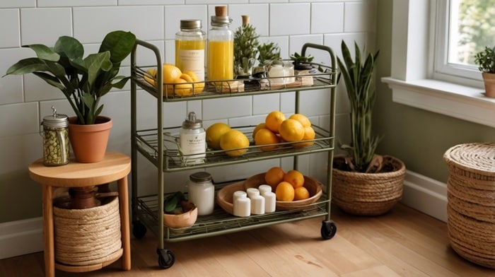 13. Rolling Carts Are Versatile
