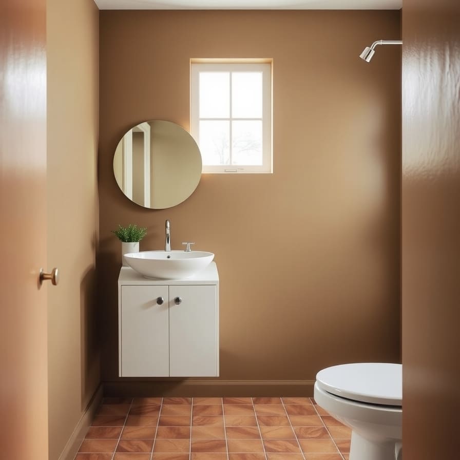 Earthy Color Palettes...Midcentury Bathroom Designs