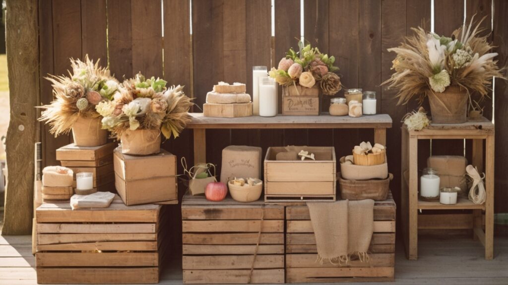 16. Crates, Baskets & Burlap Galore