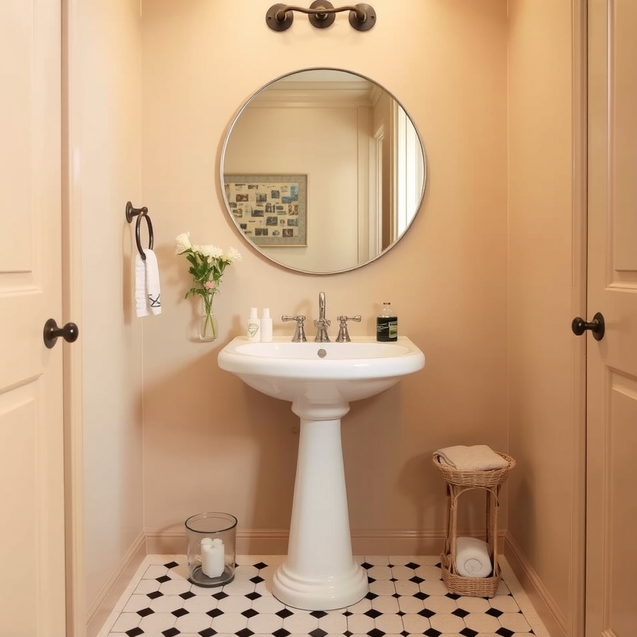 Classic Pedestal Sinks...Midcentury Bathroom Designs