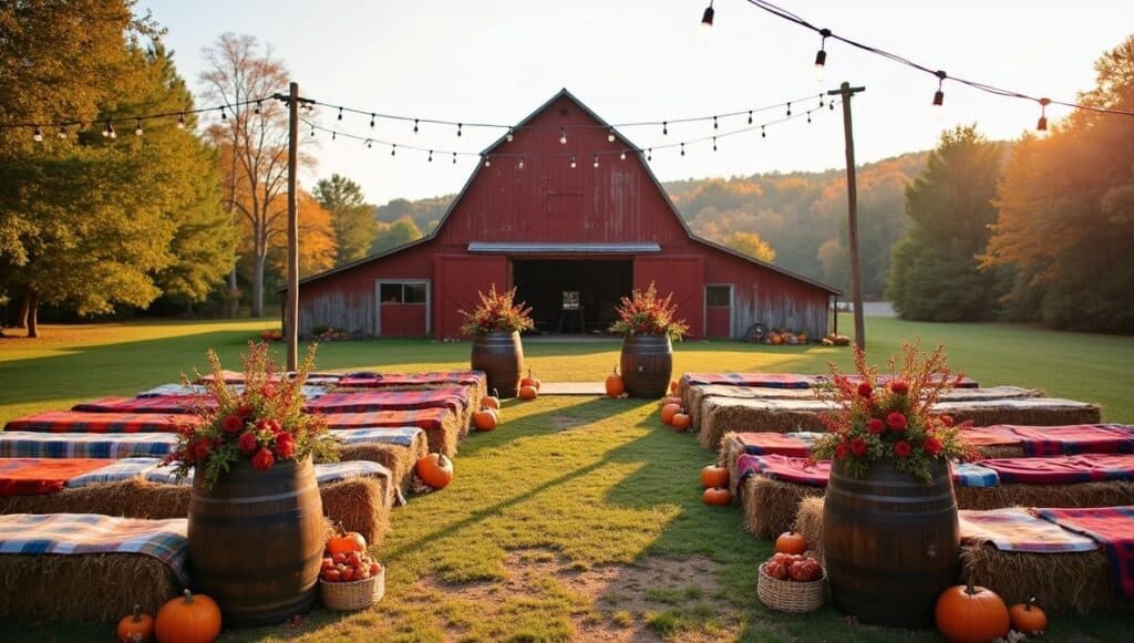 4. Hay Bale Seating? Heck Yes.